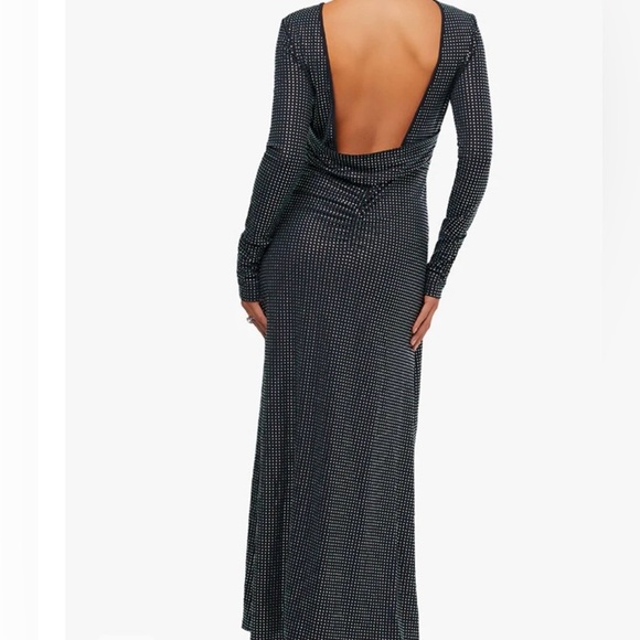 We Wore What Backless Crystal Spandex Gown Size 2 New - Picture 2 of 6